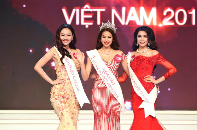 Top 3 Hoa hậu Hoàn vũ 2015.