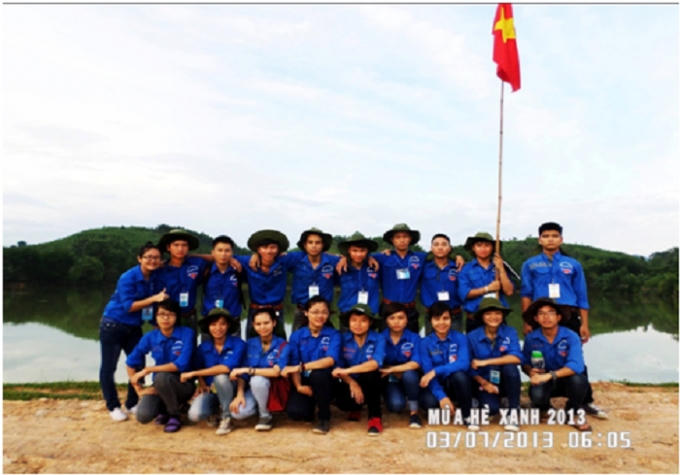 Mùa hè xanh đầu tiên của Hội đồng hương năm 2013. (Ảnh: Nghệ Tĩnh HaUI)