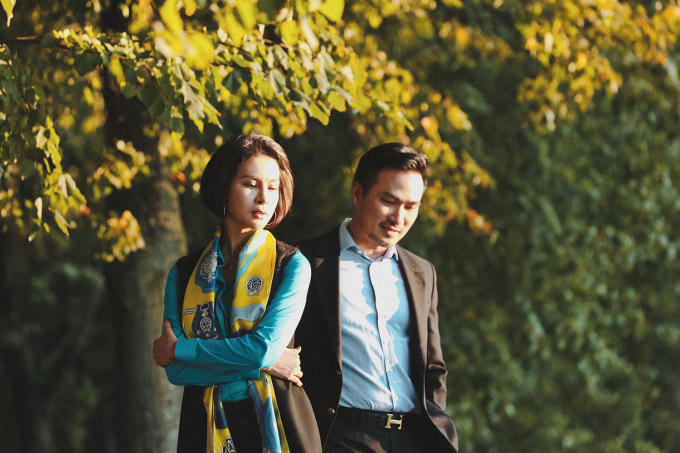 MC Thanh Mai và diễn viên Chi Bảo tình tứ ở Nga