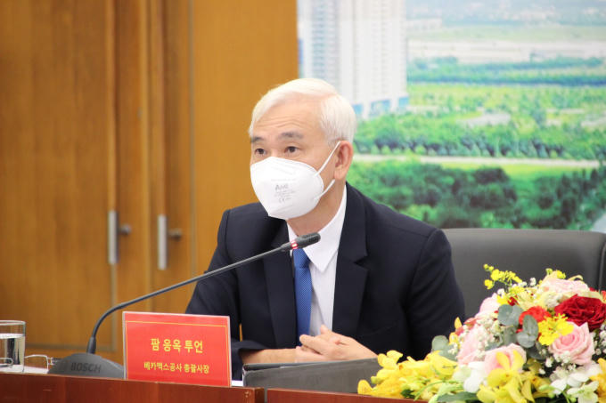 Ông Phạm Ngọc Thuận, Tổng Giám đốc Tổng Công ty Becamex IDC phát biểu tại hội nghị
