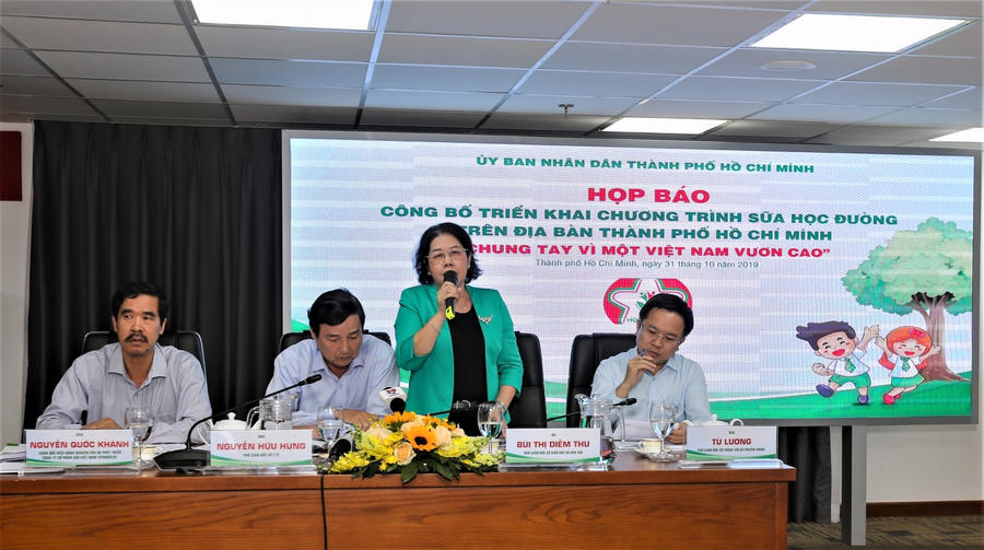 Họp báo công bố triển khai chương trình "Sữa học đường" trên địa bàn TP.Hồ Chí Minh với chủ đề "Chung tay vì một Việt Nam vươn cao"