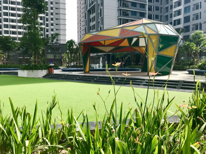 Màu xanh ngập tràn ở TNR Sky Park 