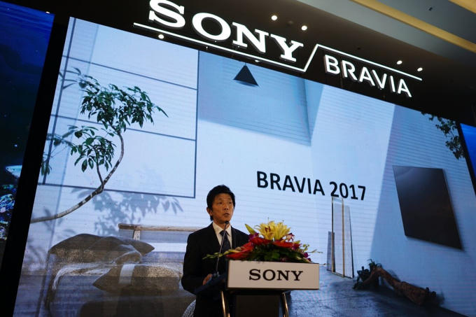 Ông Yasuhiro Tsuda – Tổng Giám đốc Sony Electronics Việt Nam phát biểu tại buổi lễ ra mắt.