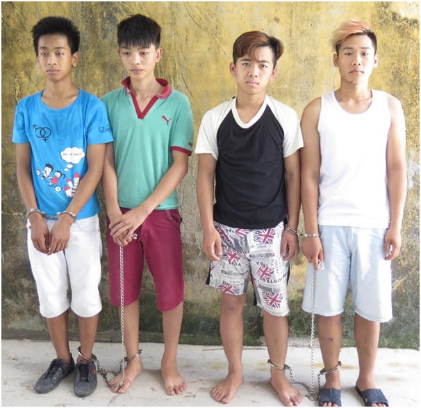 Các đối tượng tại cơ quan điều tra.
