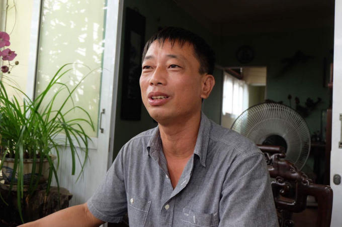 Anh Lê Trung Hạnh chia sẻ với báo chí trong buổi làm việc.