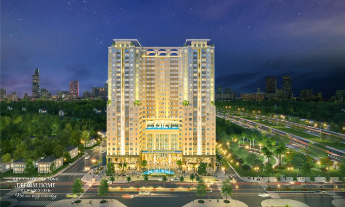 Khu cao ốc ven sông Dream Home Riverside nằm trong khu dân cư sầm uất quận 8 rộng đến 51ha.