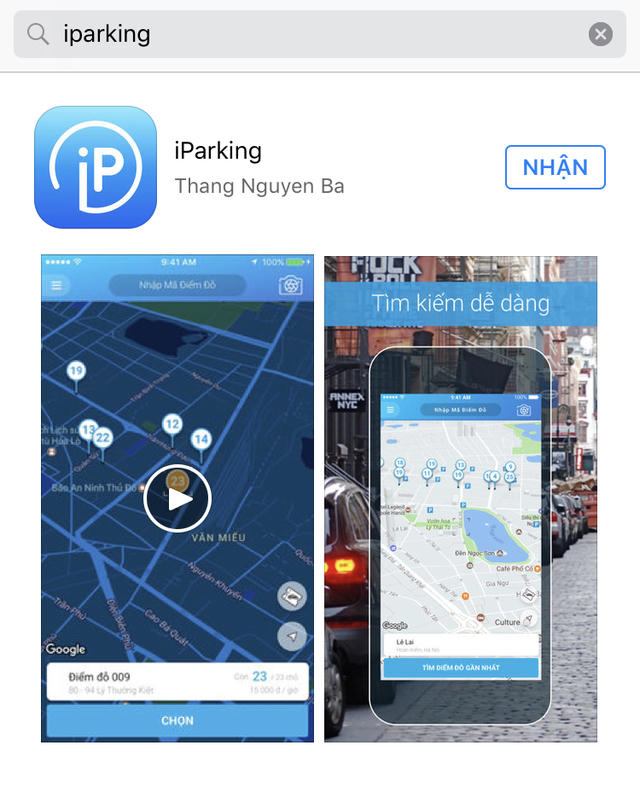 Ngày thí điểm đầu tiên có 2000 người cài đắt, sử dụng ứng dụng iParking
