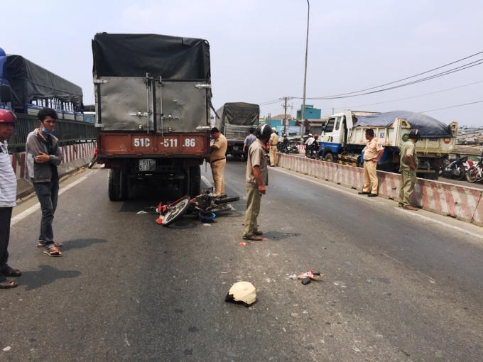 Hiện trường vụ tai nạn.