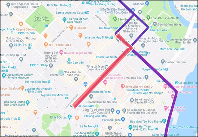 Phạm vi phong tỏa phục vụ Tổng duyệt Lễ trao giải thưởng chung cuộc; Lễ đ&oacute;n đo&agrave;n đua kết th&uacute;c chặng 16 v&agrave; Lễ trao giải thưởng chung cuộc (Ảnh: Sở GTVT).