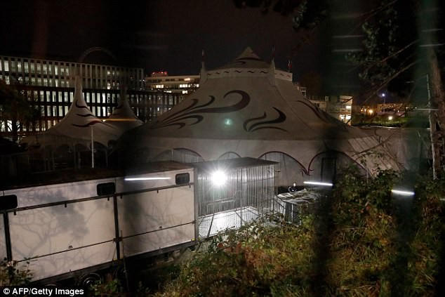 Chuồng của con hổ vừa bị bắn hạ. Hiện tại, vẫn chưa rõ bằng cách nào con hổ có thể thoát ra khỏi chuồng của nó.