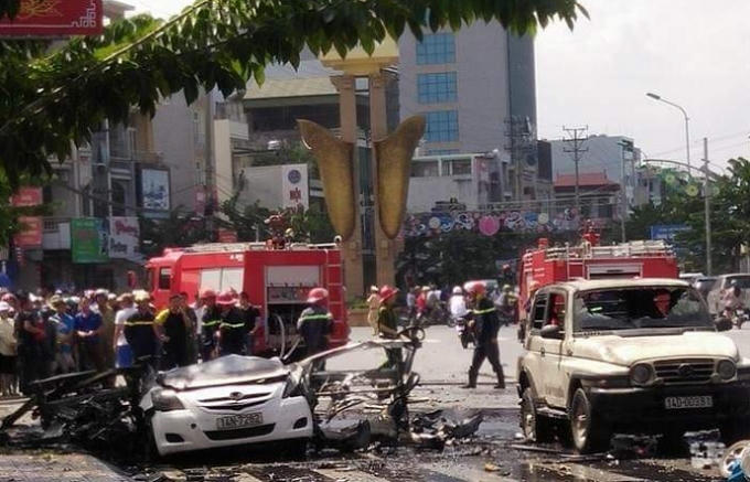 Hiện trường nơi xảy ra sự việc.