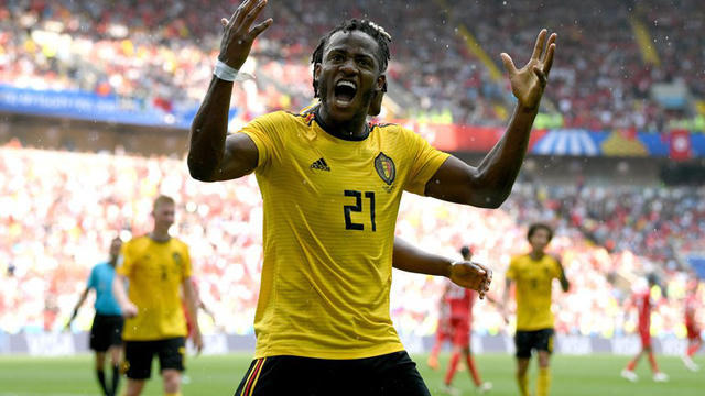 Batshuayi cầu thủ dự bị hiện tại "nhọ" nhất World Cup 2018. Ảnh Fifa