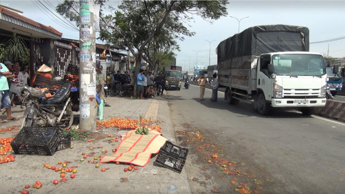 Hiện trường vụ tai nạn.