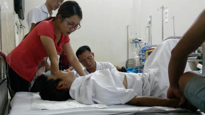 Nạn nhân tại Bệnh viên Quân Y 103.