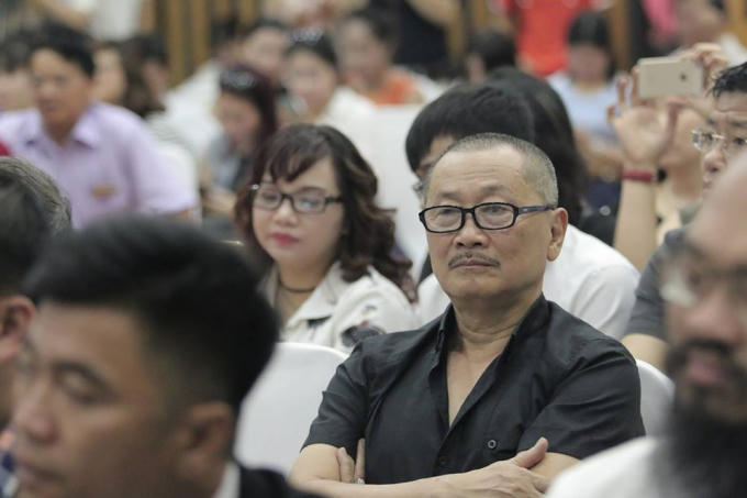 NSƯT Trần Đức có mặt tại buổi họp báo từ sớm.