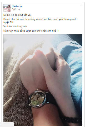 Hari Won nhanh chóng lên tiếng động viên Trấn Thành giữa những lùm xùm.