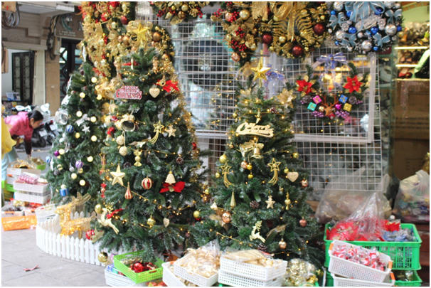 Cây thông Noel, một biểu tượng không thể thiếu trong dịp Giáng sinh.