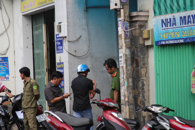 Công an phong tỏa hiện trường.