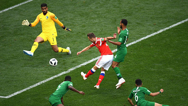 Denis Cheryshev nâng tỉ số lên 2-0 cho nước chủ nhà. Ảnh: Voh.com.vn