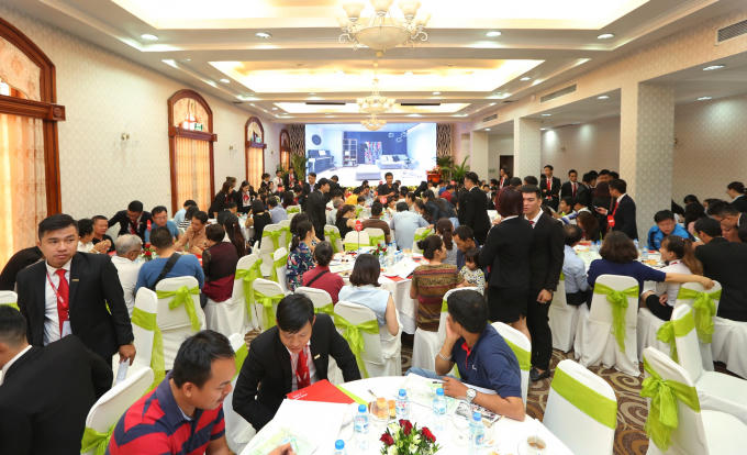 Toàn cảnh buổi công bố dự án khu dân cư xanh kiểu mẫu Thăng Long Home Hưng Phú