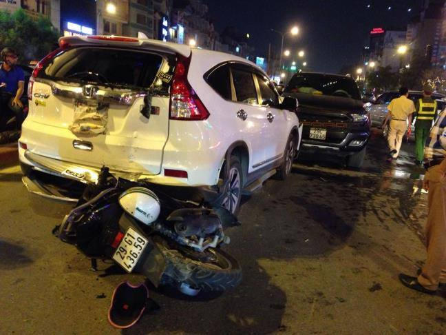 Hiện trường vụ tai nạn.