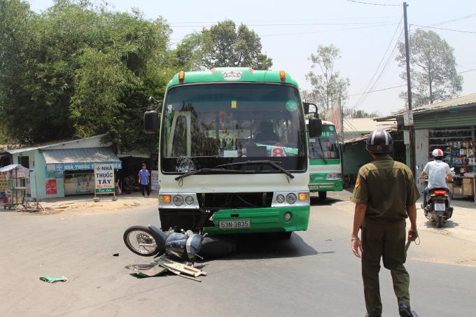 Hiện trường xảy ra vụ tai nạn.