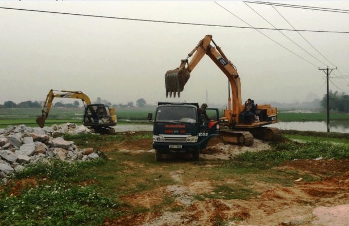 Thửa đất hơn 1000m2 của gia đình ông Thương đang bị giải tỏa.