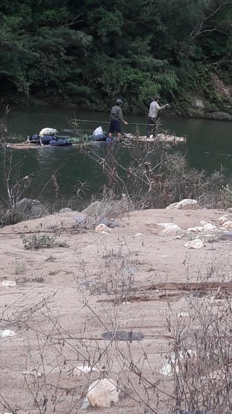 Những bè gỗ lậu về xuôi trên sông Khe Nét