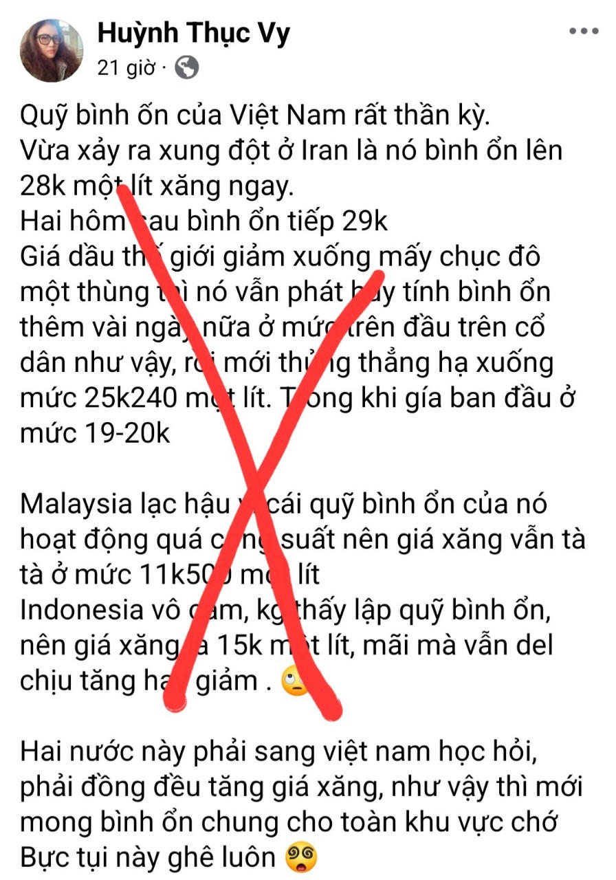 Bài đăng trên Facebook cá nhân của đối tượng Huỳnh Thục Vy – phường Buôn Hồ. (Ảnh: Công an tỉnh Đắk Lắk)