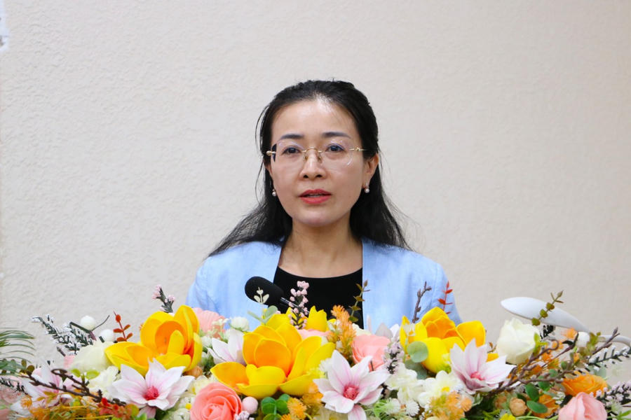 Bà Phạm Thị Bích Thủy - Giám đốc sở Tư pháp tỉnh Đồng Nai phát biểu