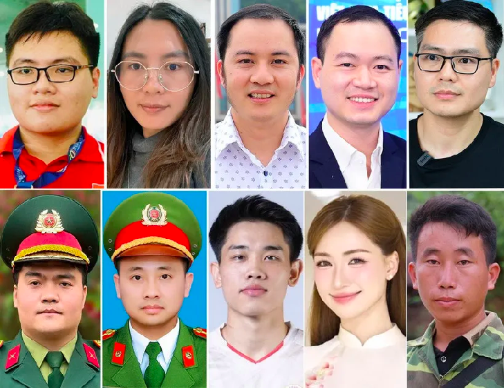10 Gương mặt trẻ Việt Nam tiêu biểu năm 2025. (Ảnh: TTXVN)