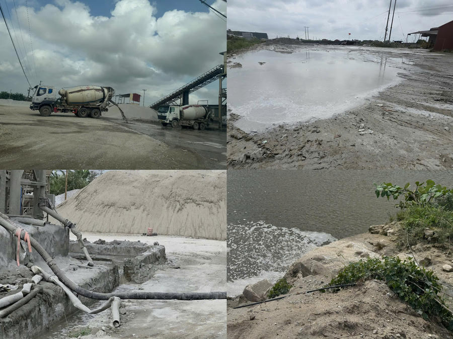 Một cơ sở xả nước thải trực tiếp chưa qua xử lý ra dòng sông Hoá.