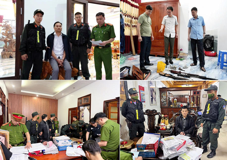 Lực lượng chức năng Công an tỉnh Phú Thọ kiểm tra, bắt giữ nhiều đối tượng.