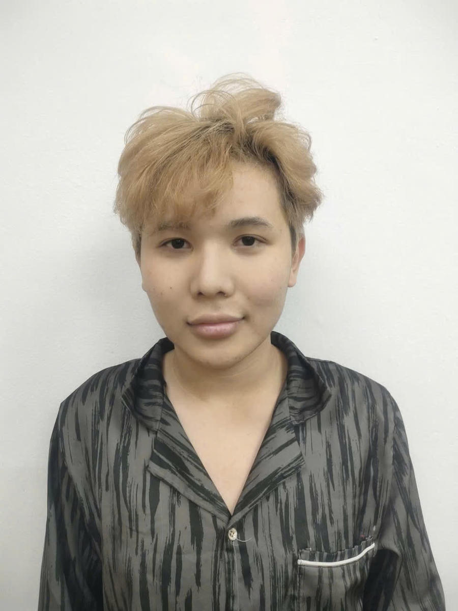 Đối tượng Huy tại cơ quan công an. Ảnh: Công an Đà Nẵng