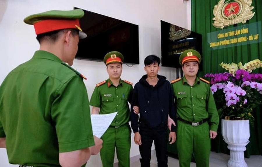 Trịnh Đình Kế bị Cơ quan CSĐT ra quyết định tạm giữ khẩn cấp. (Ảnh: Công an tỉnh Lâm Đồng)