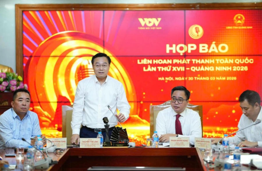 Toàn cảnh buổi họp báo về liên hoan Phát thanh toàn quốc lần thứ XVII năm 2026. Toàn cảnh buổi họp báo về liên hoan Phát thanh toàn quốc lần thứ XVII năm 2026.