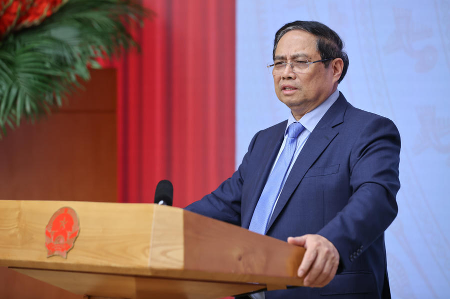 Thủ tướng Chính phủ Phạm Minh Chính phát biểu chỉ đạo tại hội nghị. Ảnh: VGP