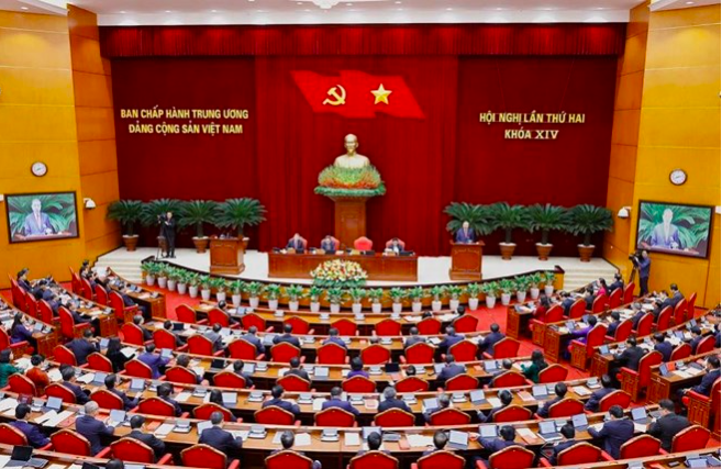 Hội nghị Trung ương 2 khóa XIV diễn ra từ ngày 23/3 đến ngày 25/3/2026 tại Thủ đô Hà Nội. Ảnh: TTXVN