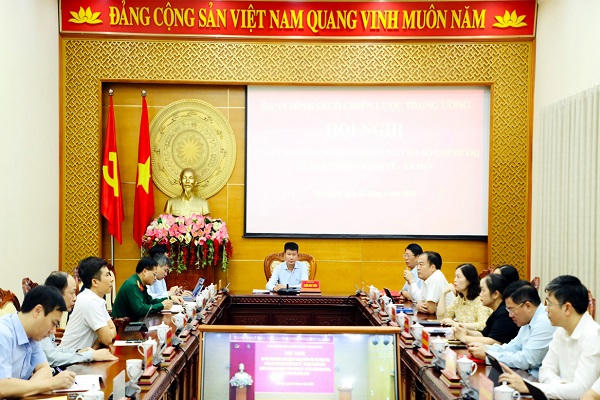 Quang cảnh hội nghị tại điểm cầu tỉnh Ninh Bình.