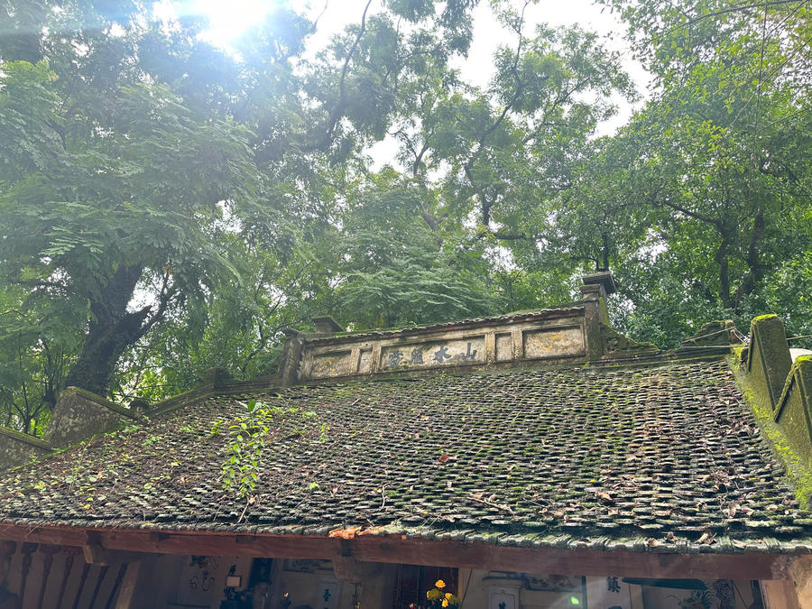 Mái đền cổ kính in dấu thời gian