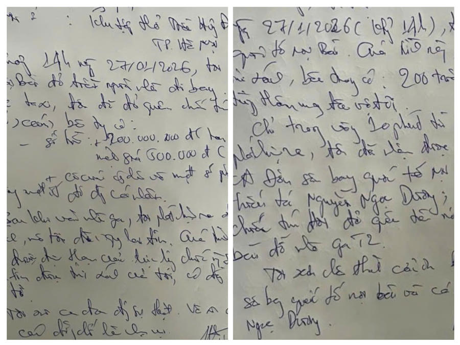 Trích đơn trình báo và thư cảm ơn của anh T.