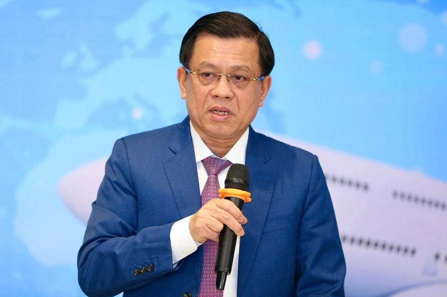 Ông Nguyễn Bá Hoan khi là Thứ trưởng Bộ LĐ-TB&XH trong một sự kiện năm 2024. (Ảnh: H.Mây)