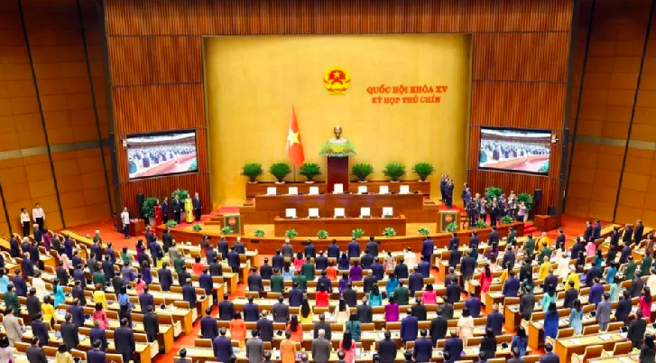 Quang cảnh Kỳ họp thứ 9, Quốc hội khóa XV. (Ảnh: TTXVN)