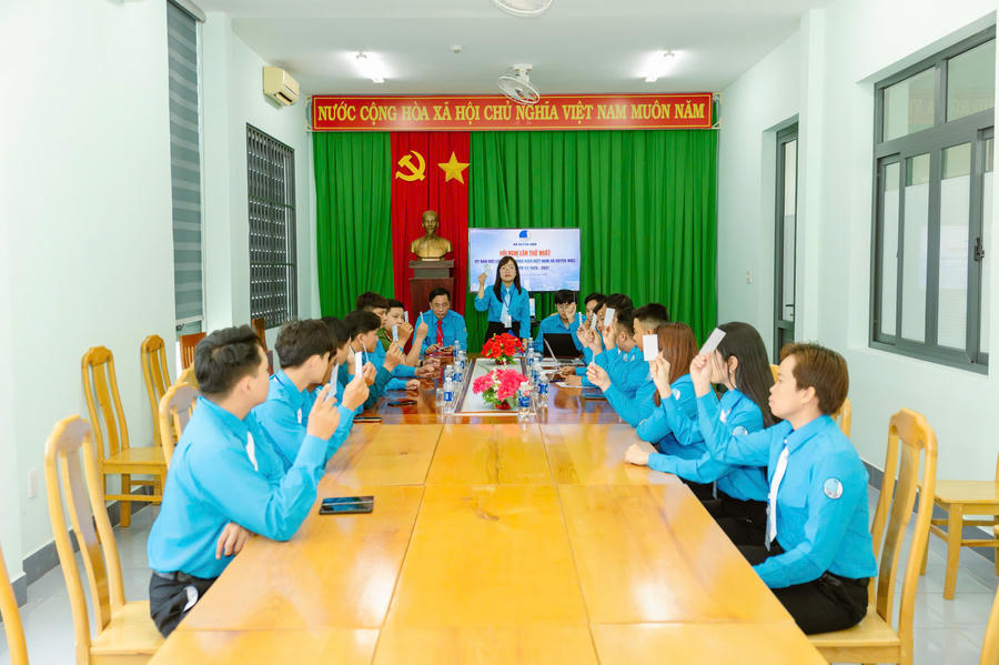 Các đại biểu biểu quyết.