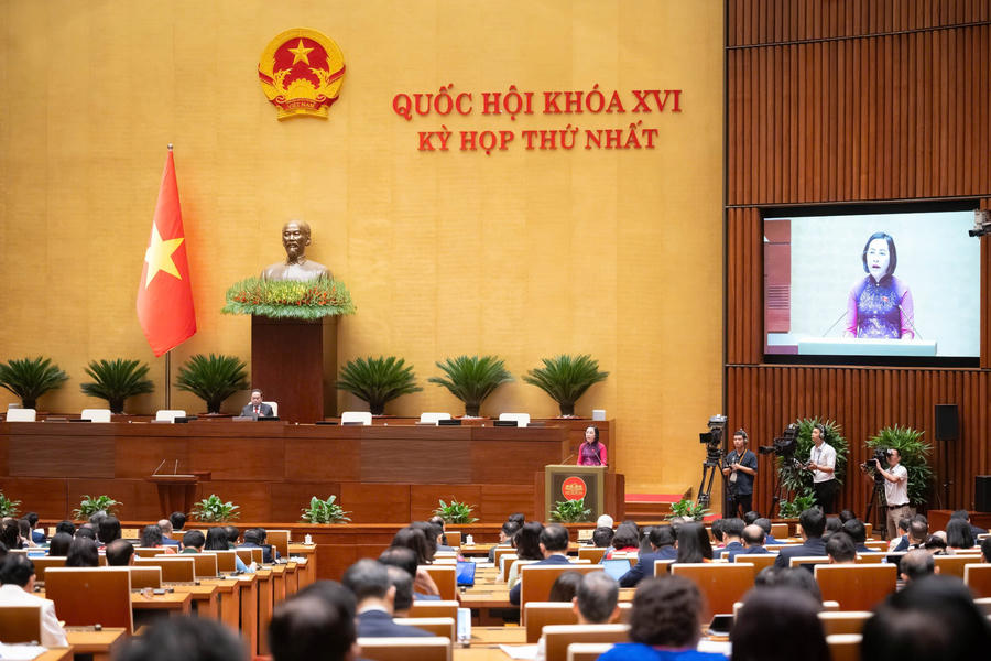 Phó Chủ tịch Quốc hội Nguyễn Thị Thanh thay mặt Hội đồng bầu cử quốc gia báo cáo tổng kết cuộc bầu cử đại biểu Quốc hội khóa XVI và đại biểu HĐND các cấp nhiệm kỳ 2026-2031. Phó Chủ tịch Quốc hội Nguyễn Thị Thanh thay mặt Hội đồng bầu cử quốc gia báo cáo tổng kết cuộc bầu cử đại biểu Quốc hội khóa XVI và đại biểu HĐND các cấp nhiệm kỳ 2026-2031.