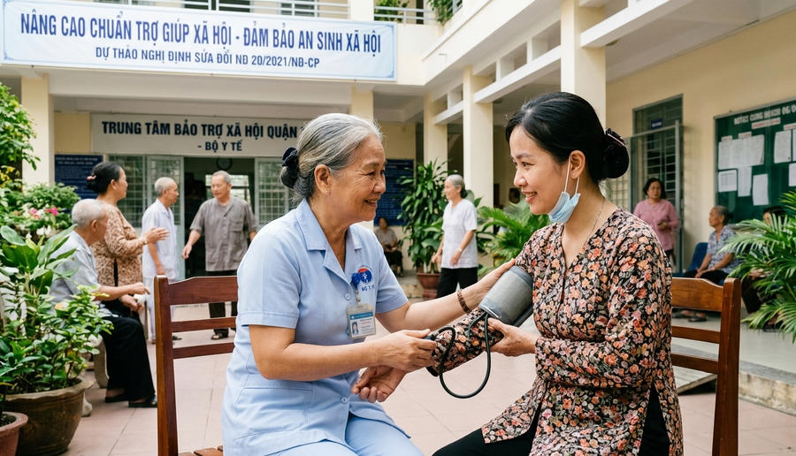 Bộ Y tế đang đề xuất tăng mức chuẩn trợ giúp cùng trợ cấp hưu trí xã hội lên 600.000 đồng mỗi tháng nhằm nâng cao an sinh. (Ảnh minh họa)