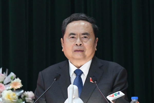 Chủ tịch Quốc hội Trần Thanh Mẫn phát biểu tại buổi lễ.