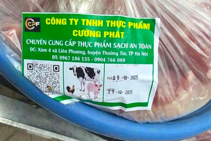 Thịt lợn của Công ty Cường Phát bị tuồn vào bếp ăn trường học trước đó (Ảnh: PHCC).