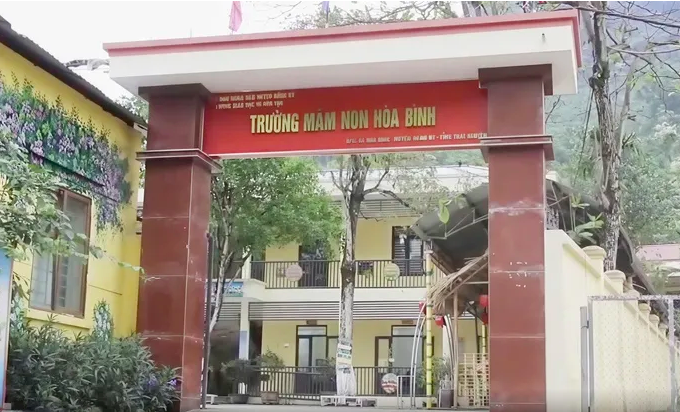 Trường Mầm non Hòa Bình. (Ảnh: VOV)
