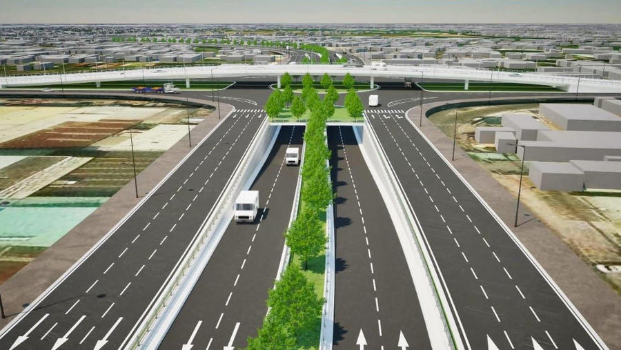 Phối cảnh hầm chui nút giao Bình Phước. Ảnh: Sở Xây dựng TP HCM